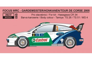 Decal - Ford Focus WRC 04 Sardinia / Tour de Corse 2005 Gardemeister